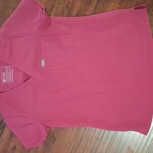 Figs Women's Raspberry Sorbet V-Neck Scrub Top